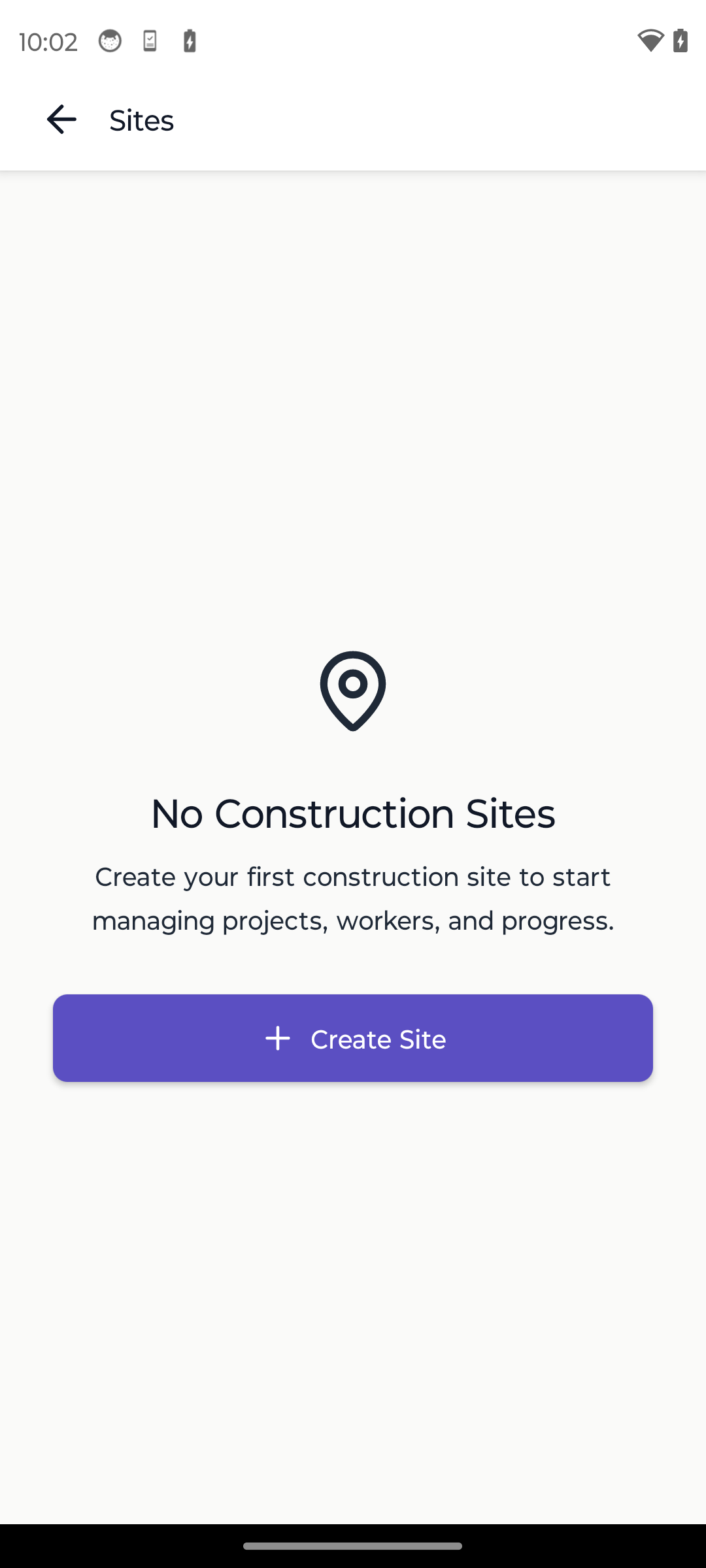 Karyati Real-time Dashboard feature screenshot - Construction management app interface